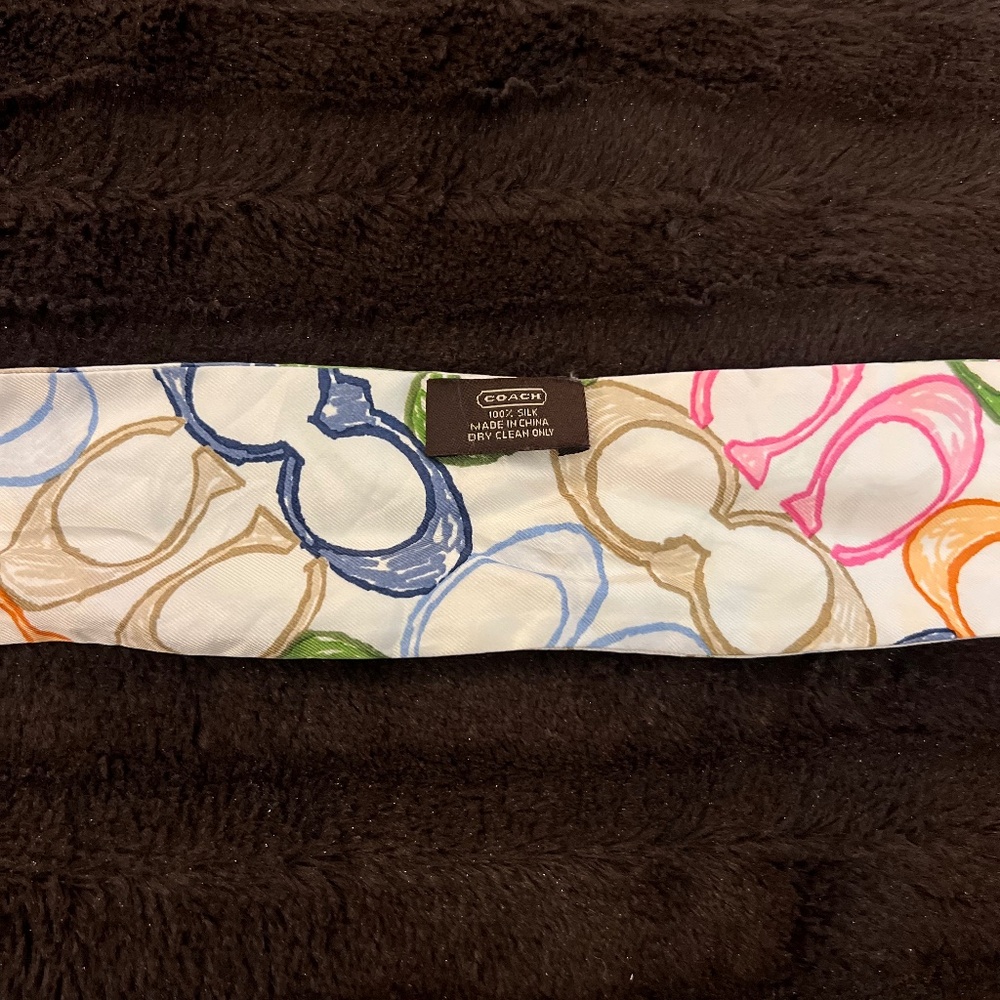 Coach silk purse scarf